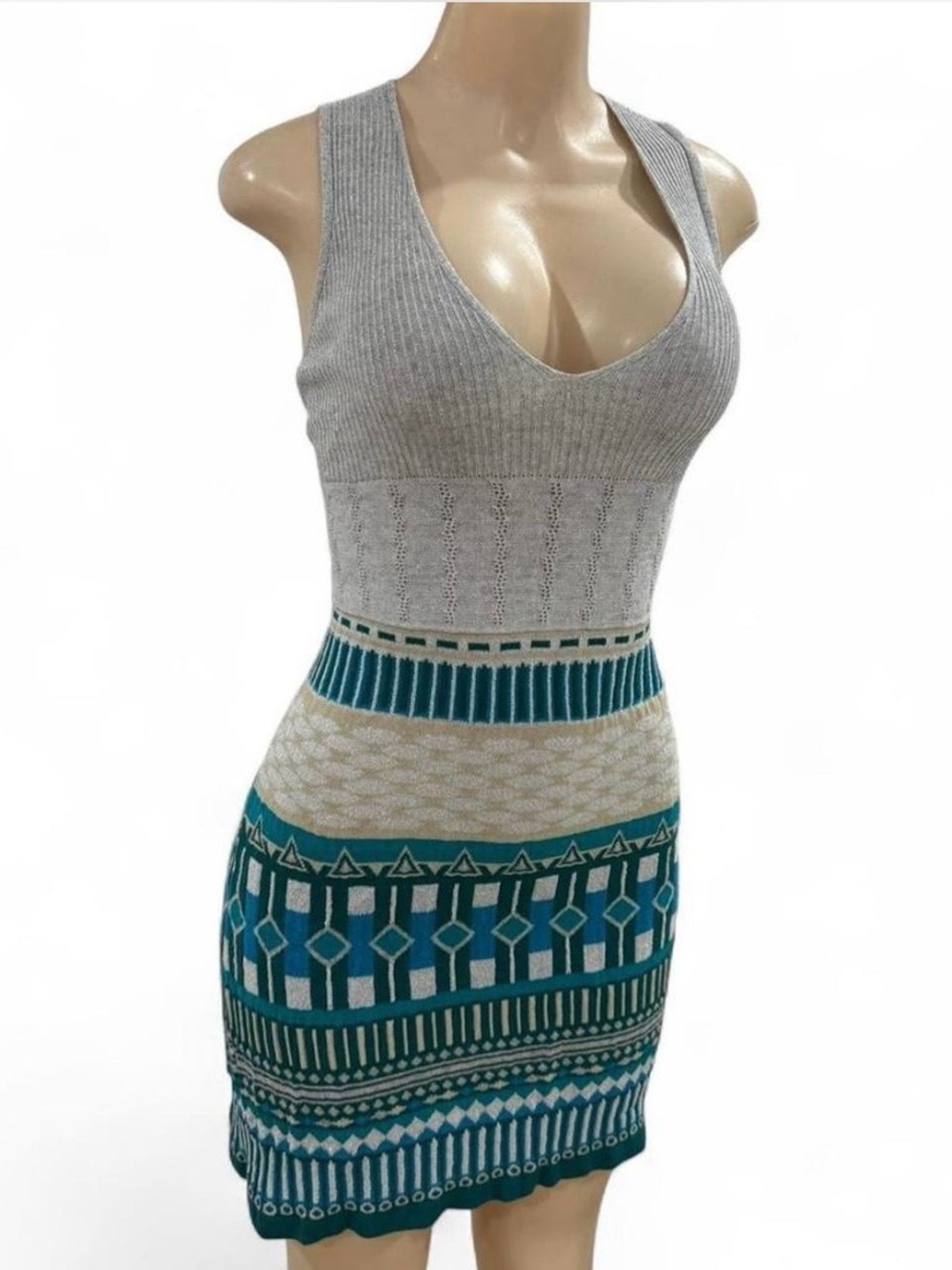 Benetton Stile Vintage Knit Sheath Dress SZ Medium